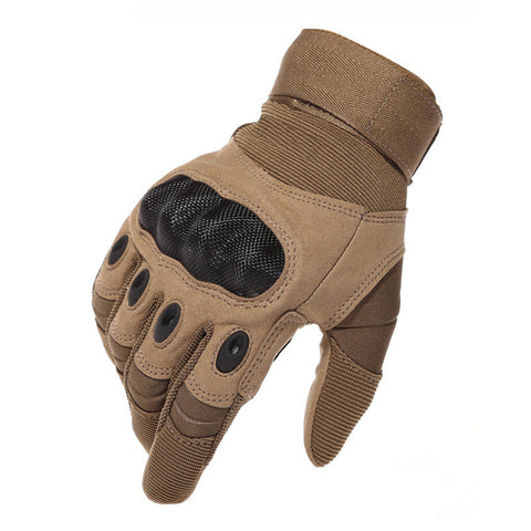 Army Tactical Carbon Knuckle Cycling Full Finger Gloves