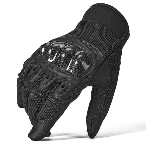 Military Paintball Leather Motorcycle Tactical Gloves
