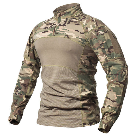 Camouflage Cotton Tactical Combat T Shirt