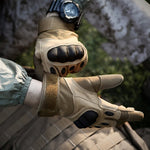 Army Tactical Carbon Knuckle Cycling Full Finger Gloves